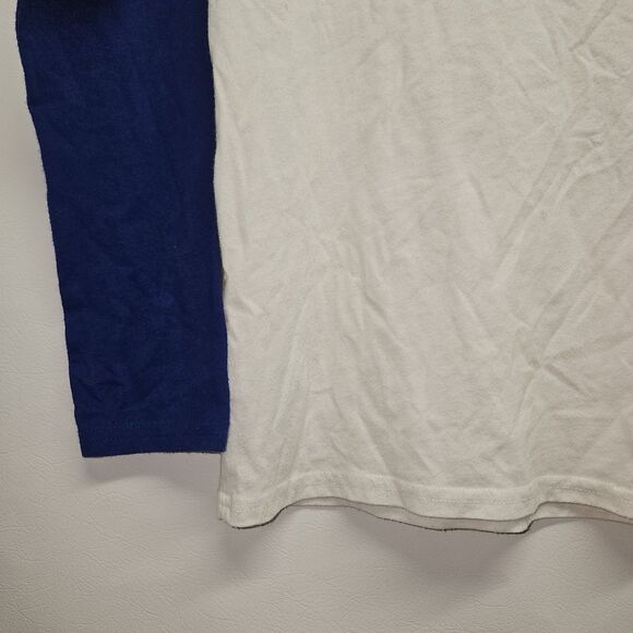 Boys M 7/8 Dino Raglan Shirt The Children’s Place Blue White BOSS Graphic T-REX - Picture 10 of 14